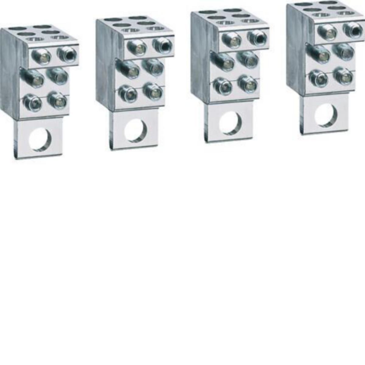 Liitinpakkaus Hager h3+ kehikkoliitin - LIITINPAKKAUS H3+ KEH P160 M8 CU/AL 4N 6X4-25MM²