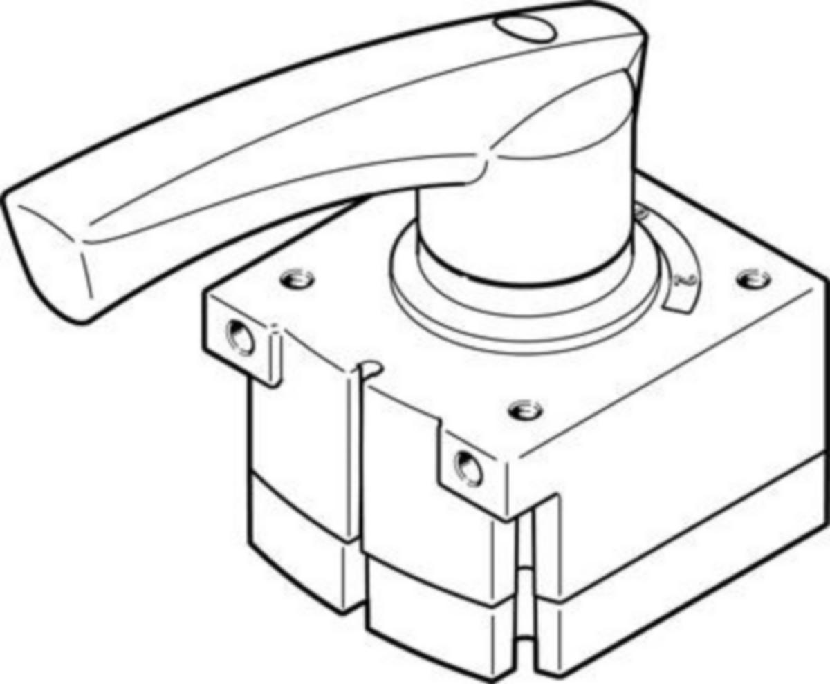 Käsi/vipuventtiili Festo VHER-H-B43 - KÄSIVIPUVENTTIILI 3488207 FESTO VHER-H-B43E-B-G18