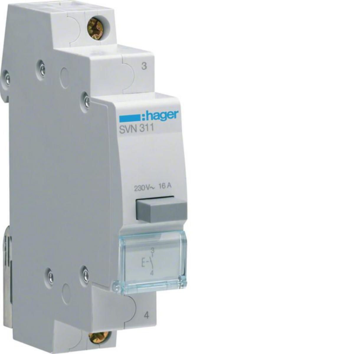 Painike Hager - PAINIKEKALUSTE DIN HAGER SVN311 1S 230VAC