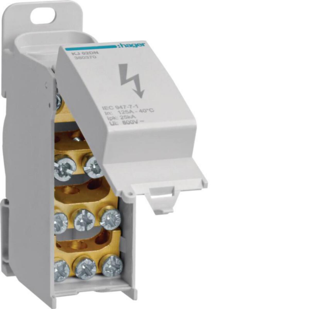 Haaroitusliitin Hager kannella - HAAROITUSLIITIN HAGER KJ02DN 1N 125A KANNELLA