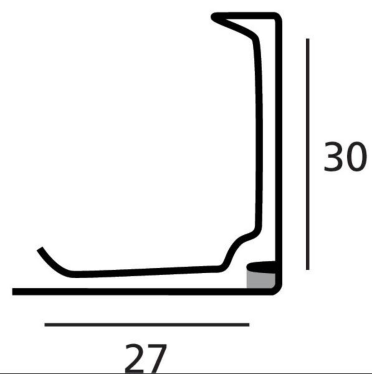 Liitoslista tiivistysmassalla - EUROLISTA 30 DW30 5m KANTTIKANAV LISTA EURO