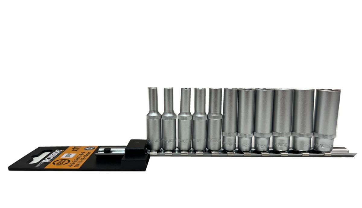 Hylsysarja Ironside 1/4" pitkät 11osaa - HYLSYSARJA 1/4" 11 OS PITKÄ IRONSIDE 103122