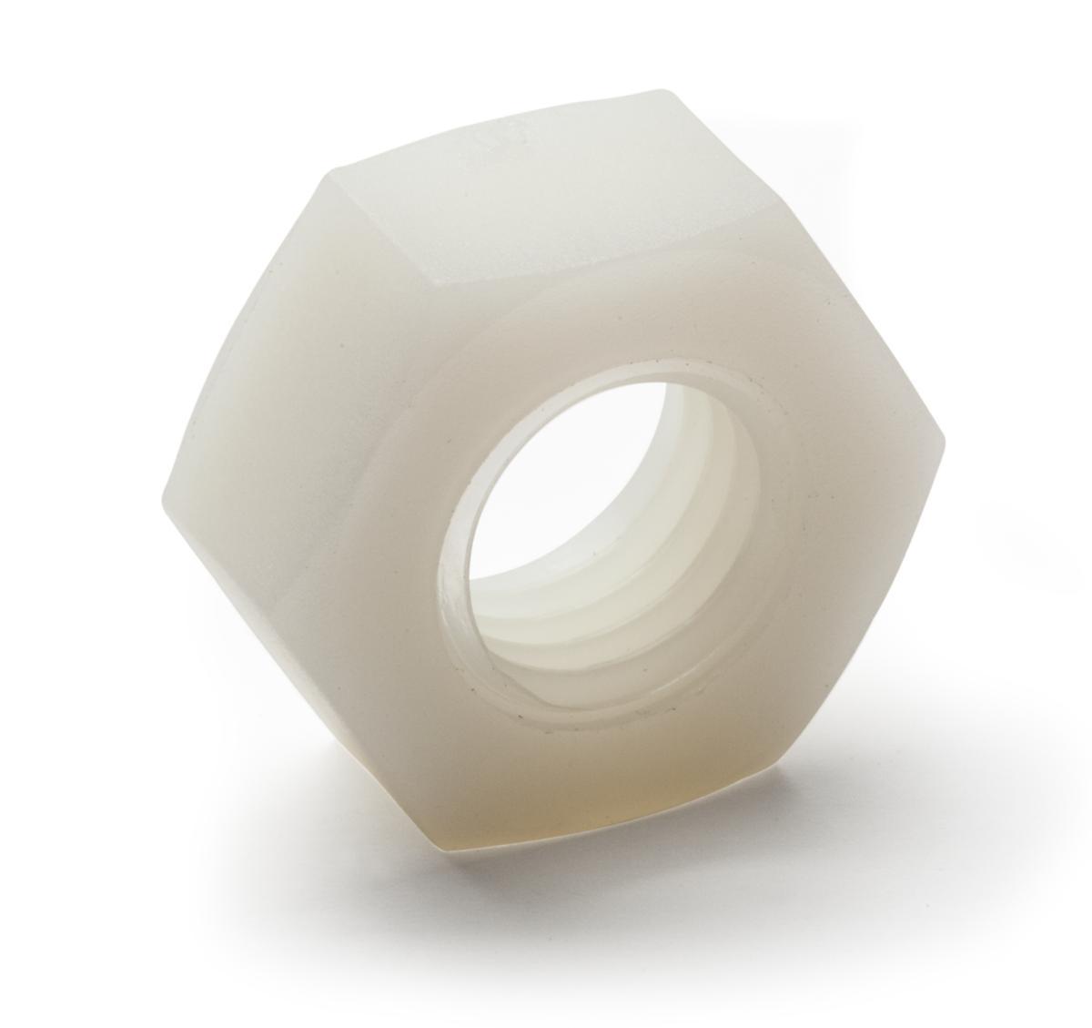 Kuusiomutteri DIN 934/555 nylon - KUUSIOMUTTERI NYLON M8 DIN 934/555