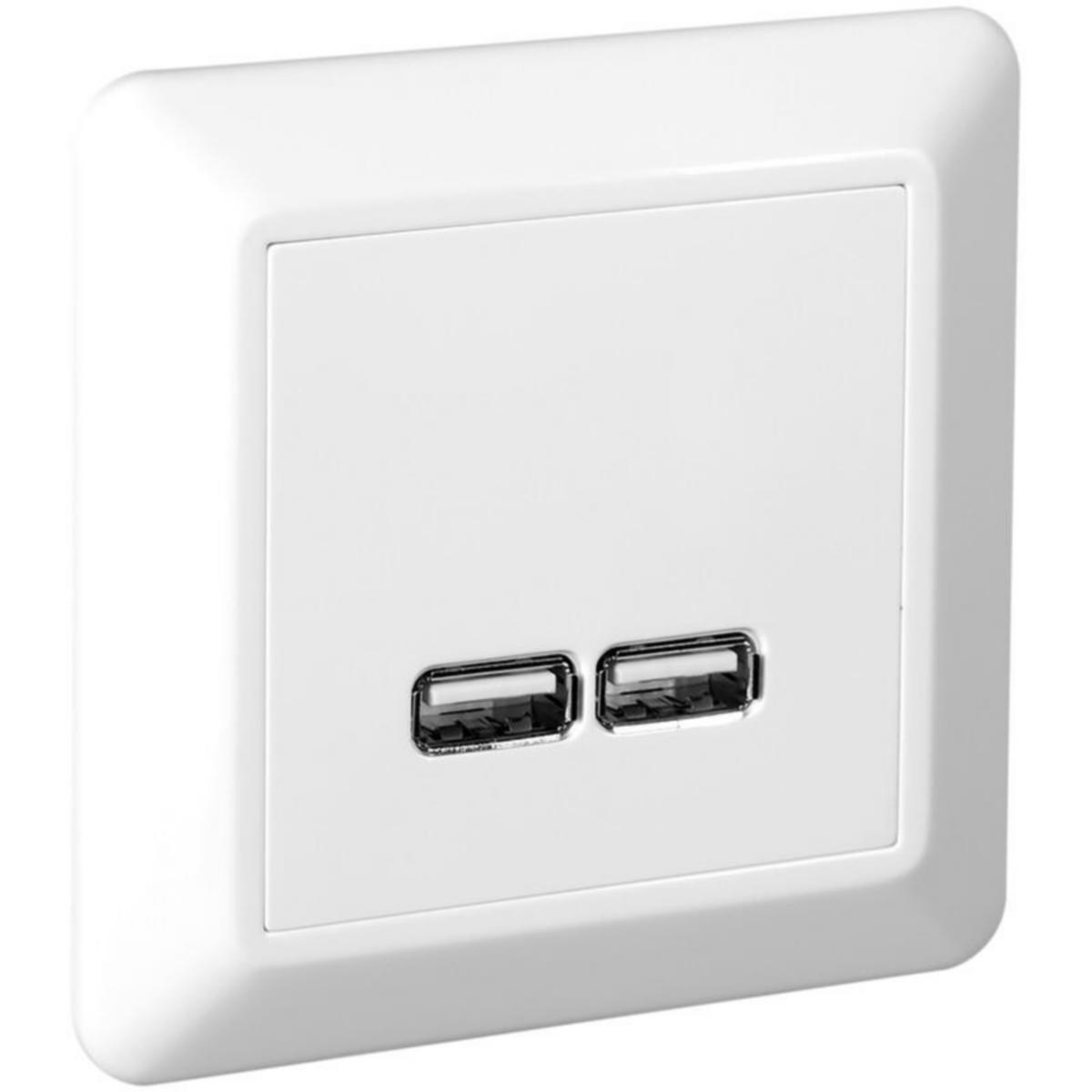 Telerasia ELKO RS Nordic upotettava USB - TELERASIA ELKO RS NORDIC 2XUSB-A 2,1A UPR VAL SUORA