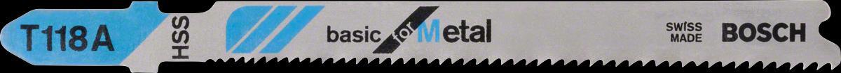 Pistosahanterä Bosch T118A Basic for Metal -metalli - PISTOSAHANTERÄ T 118 A 3 KPL BOSCH 2608631507 METALLI