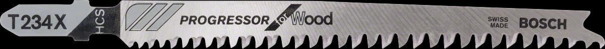Pistosahanterä Bosch T234X Progressor for Wood - puu - PISTOSAHANTERÄ T 234 X 5 KPL BOSCH 2608633528 RAKENNUSPUU