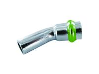 Käyrä 45° A-press kromattu 1 muhvi V