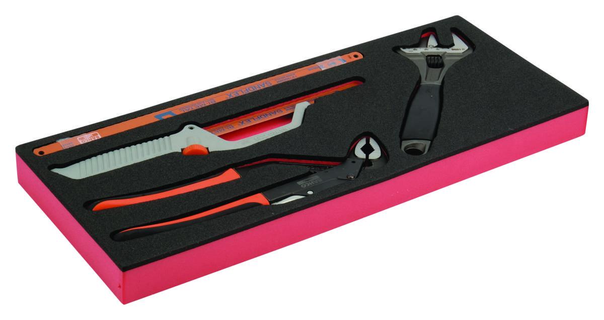Työkalumoduuli Bahco FF1E5014EH jakoavain/siirtoleukapihdit 8osaa - JAKOAVAIN/SIIRTOLEUKAPIHDIT BAHCO FOAM FF1E5014EH