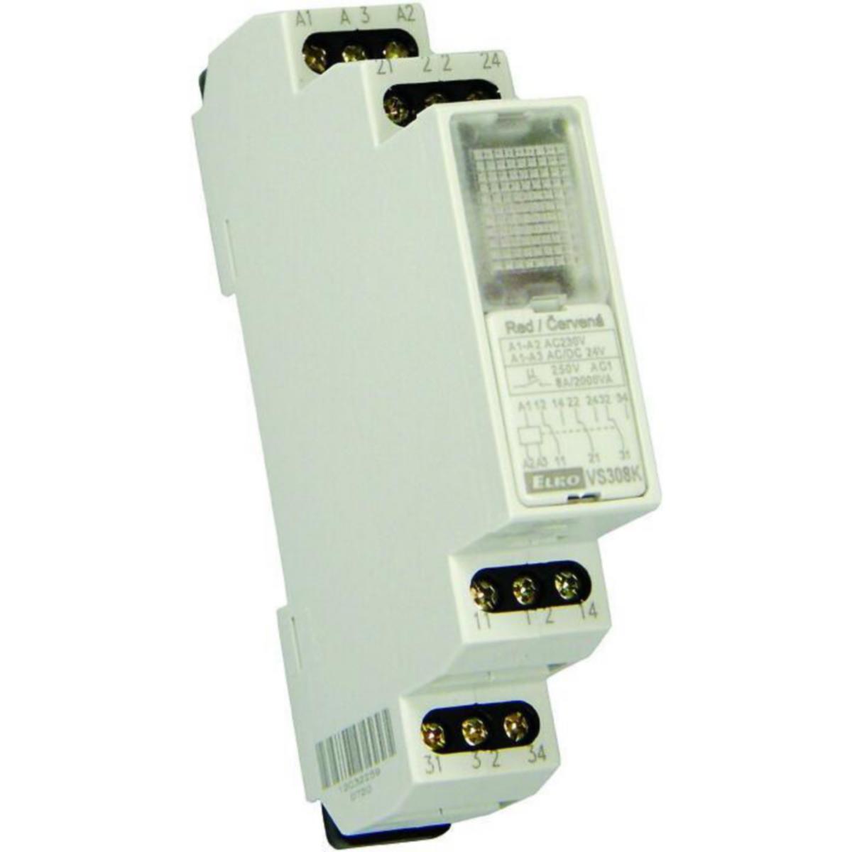 Välirele Elko EP - VÄLIRELE ELKO EP 3VK 8A 230VAC/24VUC PUN LED