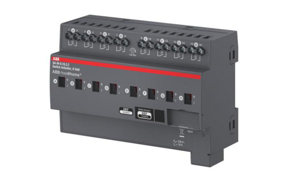 Lähtöyksikkö ABB ABB-free@home - LÄHTÖYKSIKKÖ ABB FREEHOME 8X16A 230V DIN
