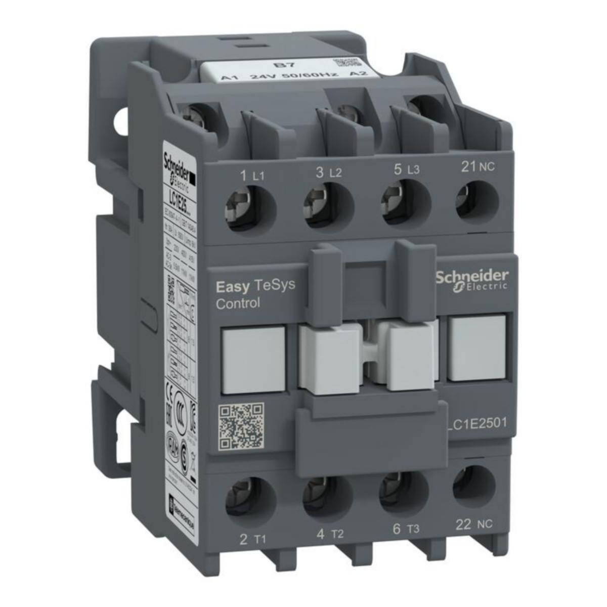 Kontaktori Schneider Electric EasyPact - KONTAKTORI EASYPACT LC1E,3P(3NO),440V,25A,24V AC ,