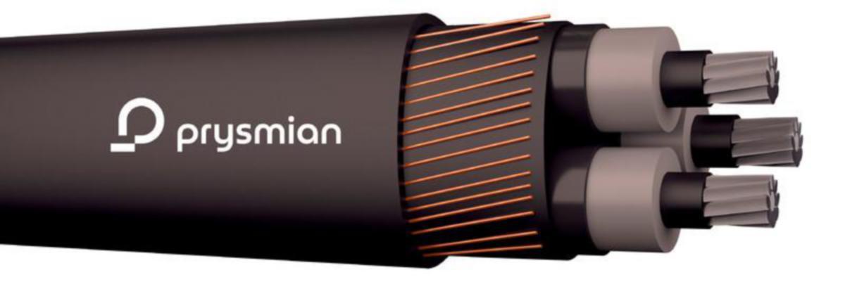 Keskijännitekaapeli Prysmian Afumex AHXCMK-HF B2CA - KESKIJÄNNITEKAAPELI AFUMEX AHXCMK-HF B2CA 3X300/35 10KV