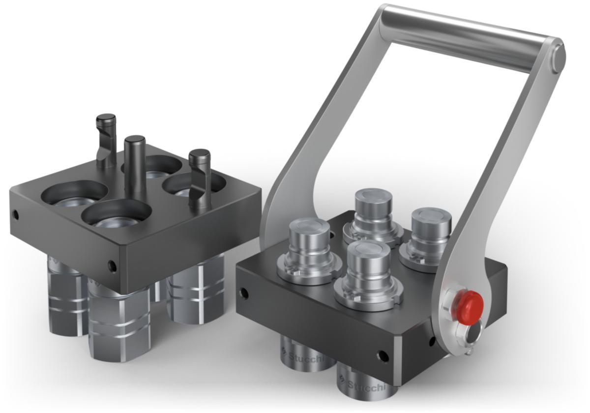 Liitinlevypaketti Stucchi DP2, DP4, GR6 - STUCCHI RYHMÄPIKALIITINSETTI 4X3/8" G3/8" CEJN DP4-9ZN KIT