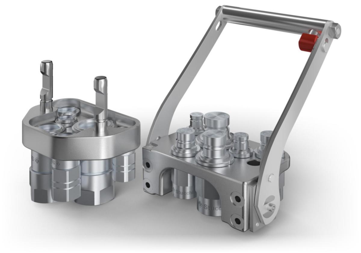 Liitinlevypaketti Stucchi DP2, DP4, GR6 - STUCCHI RYHMÄPIKALIITINSETTI 6X1/2" G1/2" CEJN GR6-13ZN KIT
