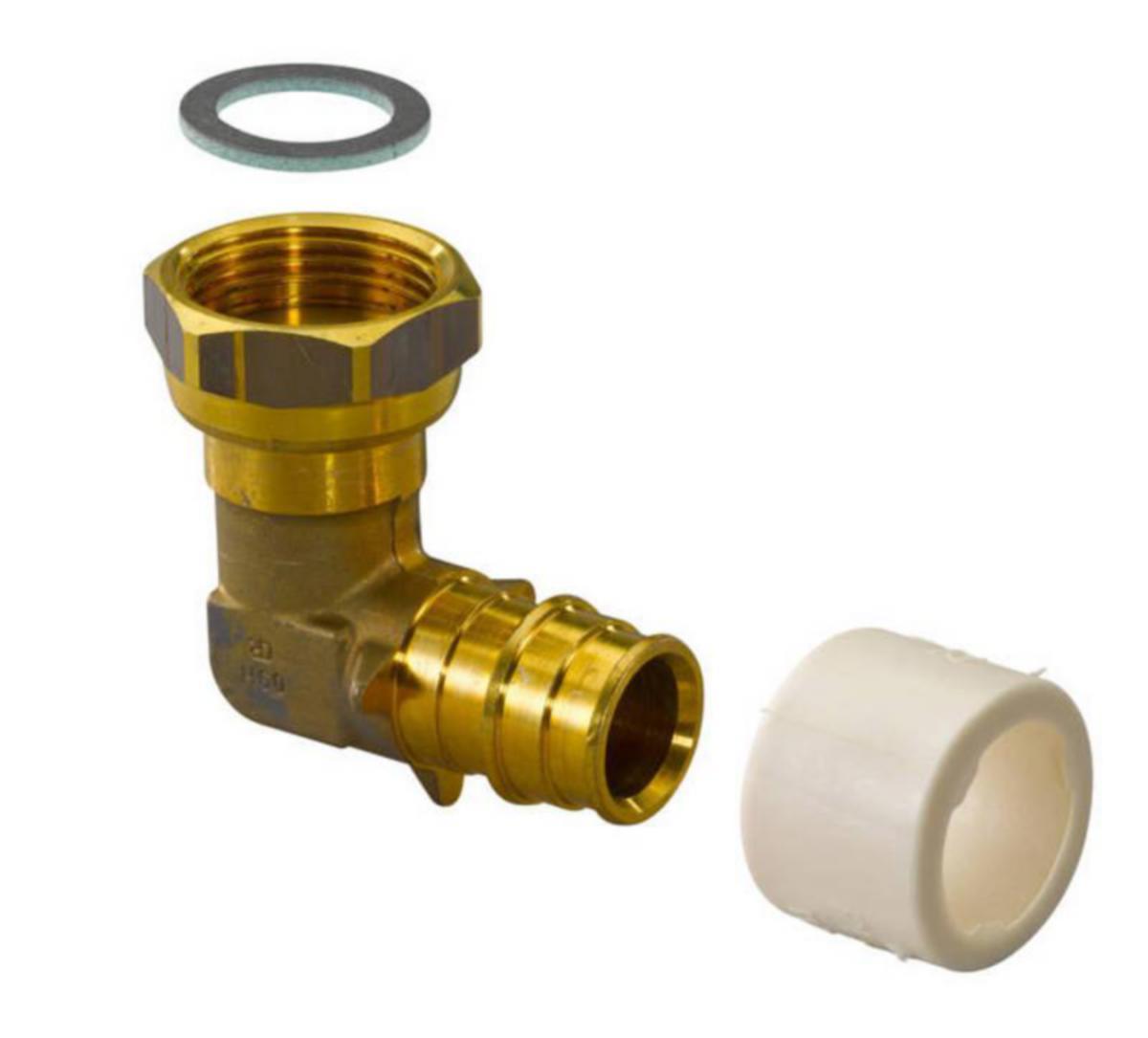 Kulmaliitin Uponor Q&E pyörivä mutteri sk (NKB-mitoitus) - KULMALIITIN SK PYÖR.MUTTERI UPONOR Q&E 18X3/4