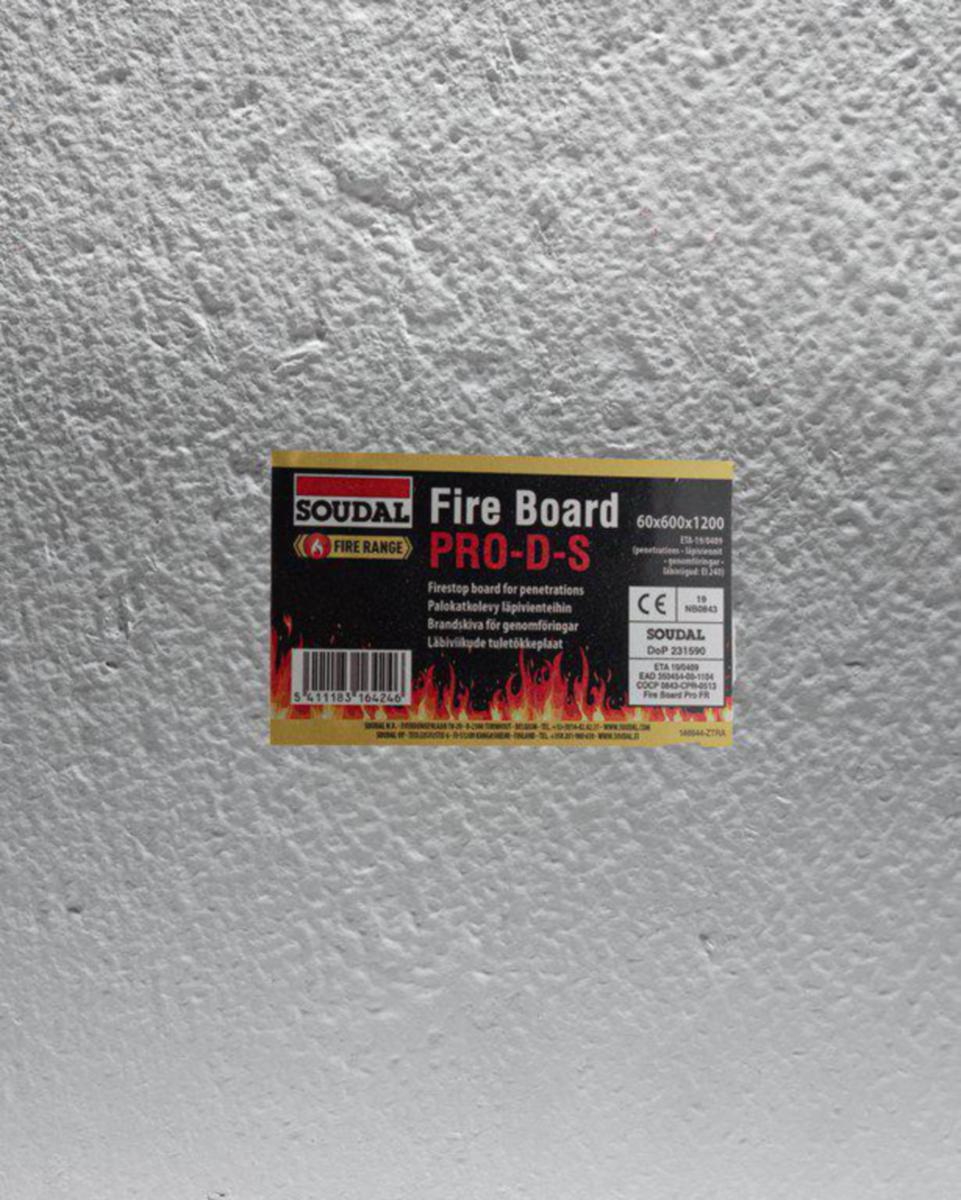 Palokatkolevy Soudal Fire Board Pro - PALOKATKOLEVY. VILLA FIRE BOARD PRO 2S 60MM RAST.
