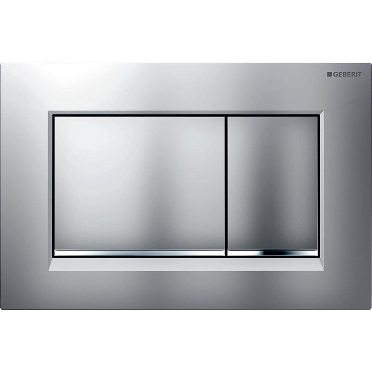 Huuhtelupainike Geberit Sigma 30 2-H - HUUHTELUPAINIKE SIGMA20 2-H SQUARE MAT.KROMI/KROMI