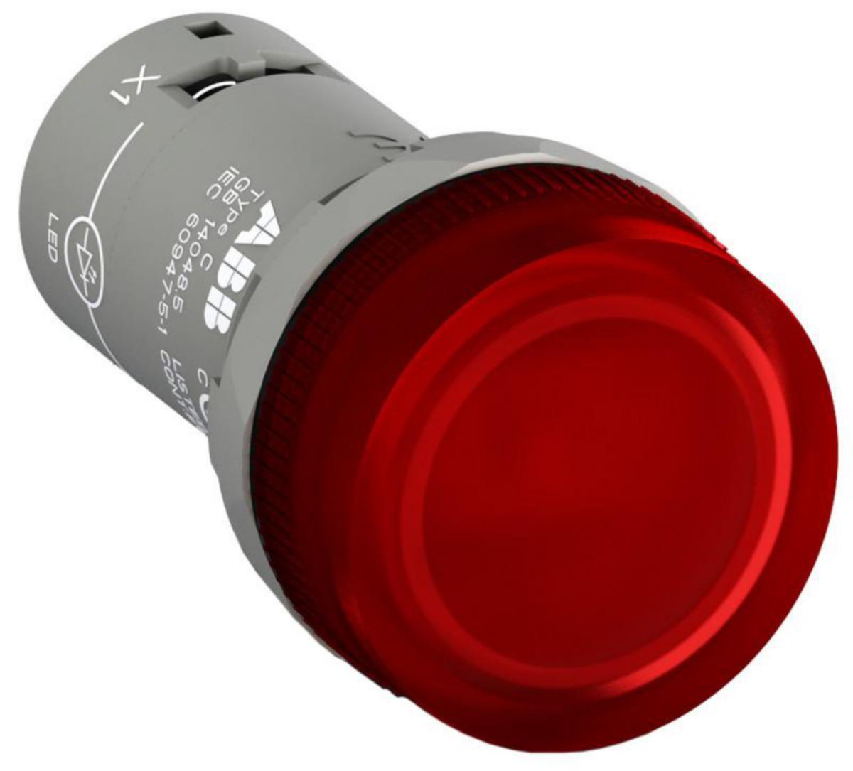 Merkkivalokaluste LED ABB - MERKKIVALOKALUSTE LED ABB PUNAINEN, 230V AC, KORKEAMPI V