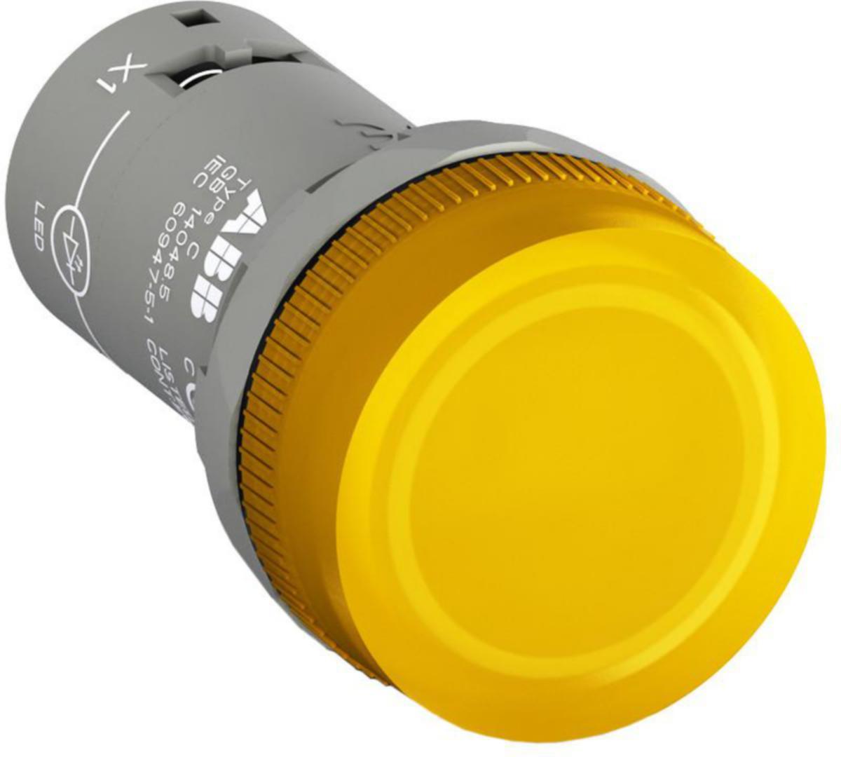 Merkkivalokaluste LED ABB - MERKKIVALOKALUSTE LED ABB KELTAINEN, 230V AC, KORKEAMPI