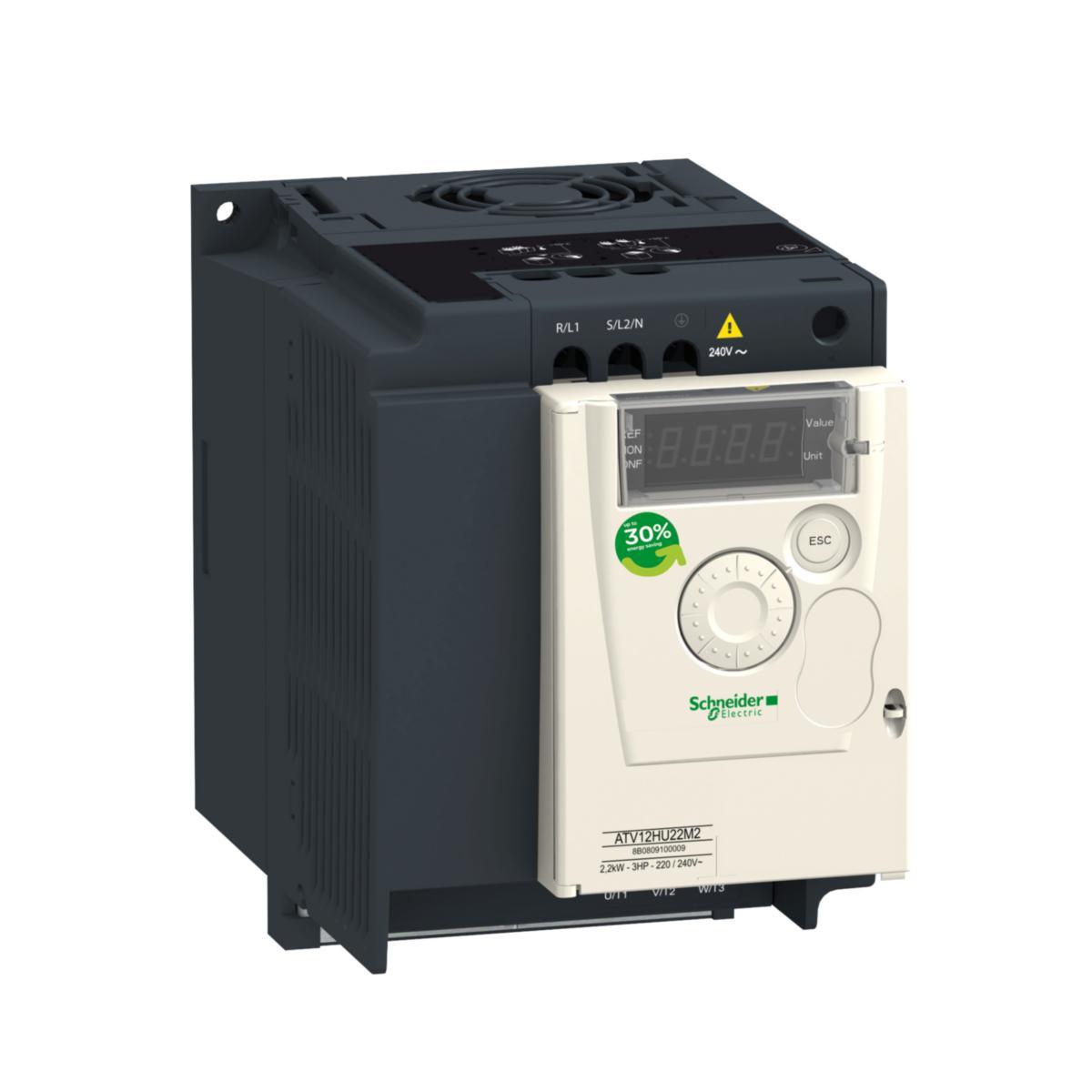 Taajuusmuuttaja Schneider Electric Altivar - TAAJUUSMUUTTAJA ALTIVAR ATV12HU22M2 2.2KW 240V HS