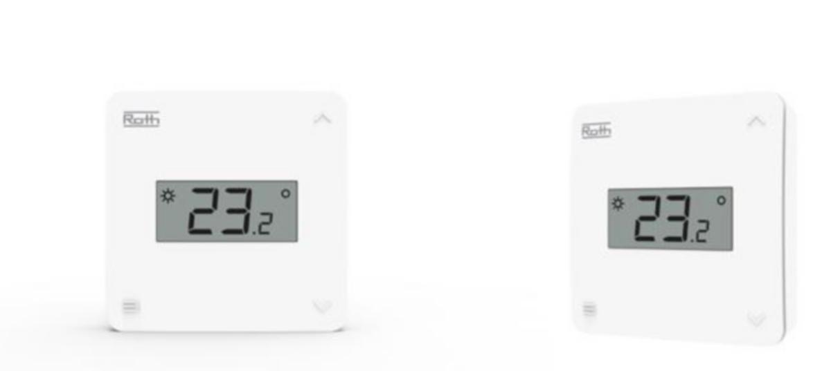 Huonetermostaatti Roth Touchline BL 24V - HUONETERMOSTAATTI NÄYTÖLLÄ ROTH TOUCHLINE BL 24V VALK