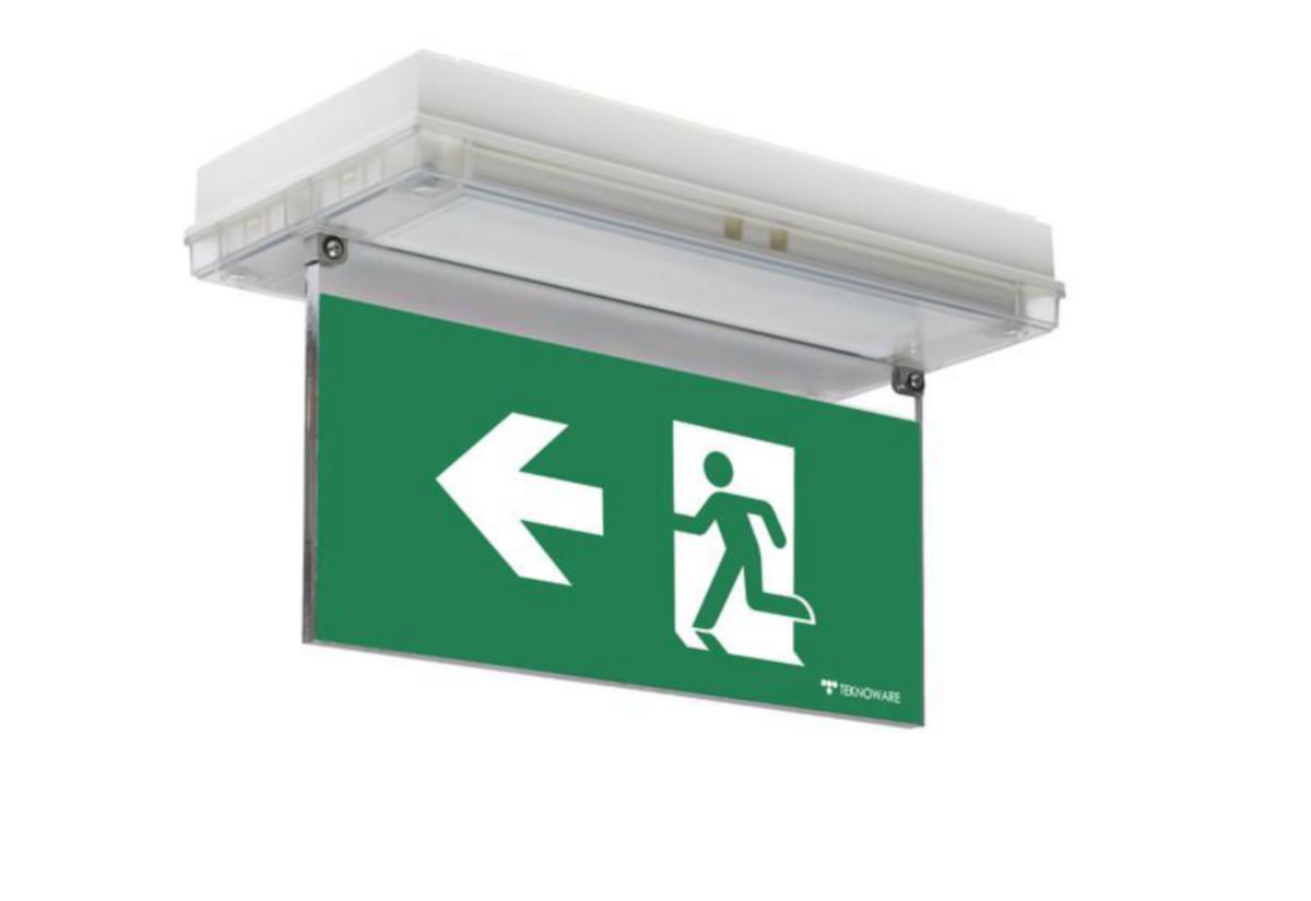 Opastevalaisin Teknoware Solid Exit 2 oikealle/vasemmalle/alas - OPASTEVALAISIN SOLID EXIT 2 Y3151WK147 230V 30M VAS 1-P