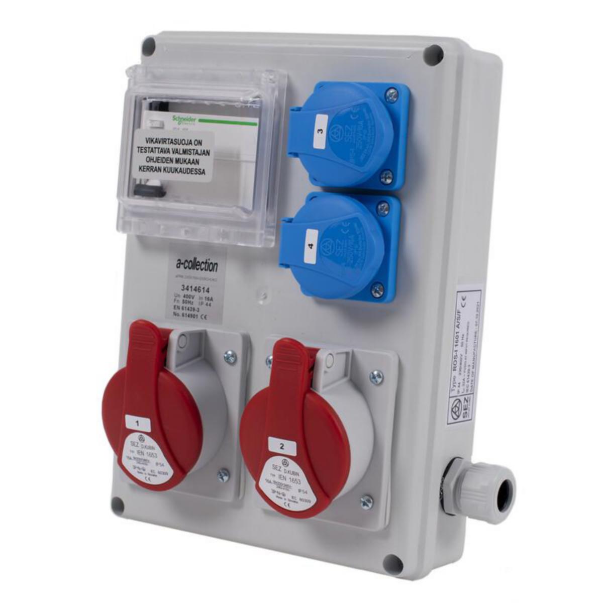 Pistorasiakeskus a-collection aPRK - PISTORASIAKESKUS A-COLLECTION aPRK 2x(5x16A)/2x(1x16A)/VVS