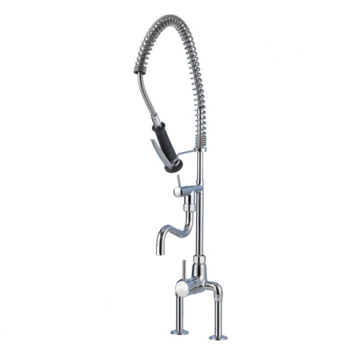 Suurkeittiöhana KWC Gastro huuhtelusuihkulla pöytäasennus - SUURKEITTIÖHANA KWC GASTRO 1-OTE PÖYTÄAS. ESIHUUHTELU