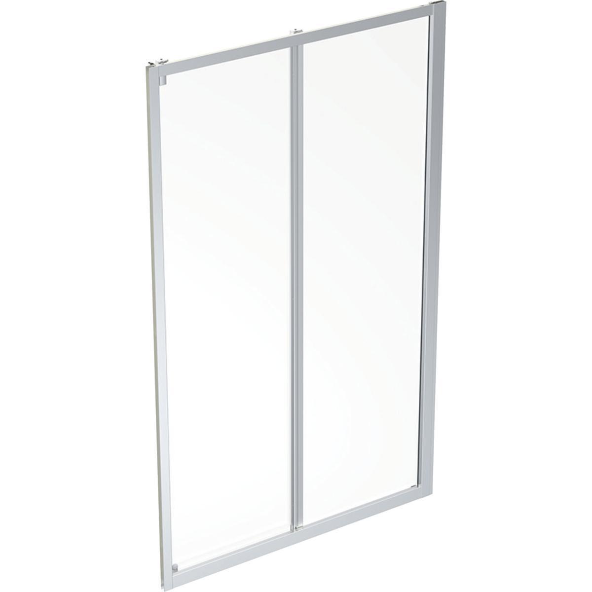 Suihkuovi Contura Shower Showerama liukuva - SUIHKUOVI, LIUKUVA 135CM, HOPEA / KIRKAS LASI