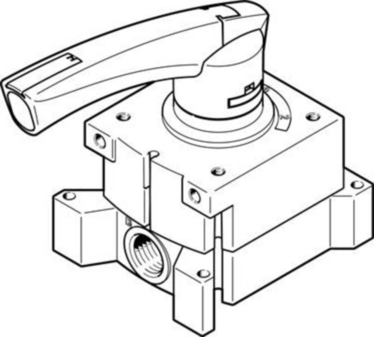 Käsi/vipuventtiili Festo VHER-H-B43 - KÄSIVIPUVENTTIILI 3192074 FESTO VHER-P-H-B43C-G12