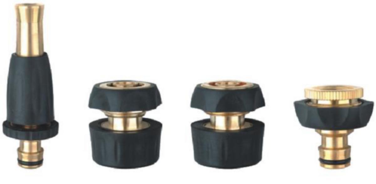 Liitinsarja Ironside messinki / kumi - LIITINSARJA MESSINKI/KUMI IRONSIDE 522030 4-OS. 1/2 3/4