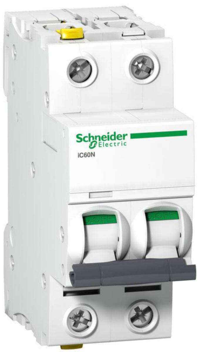 Johdonsuojakatkaisija Schneider Electric Acti 9 B-käyrä 2-nap 6kA - JOHDONSUOJAKATKAISIJA ACTI9 IC60N 2P B2A 6kA
