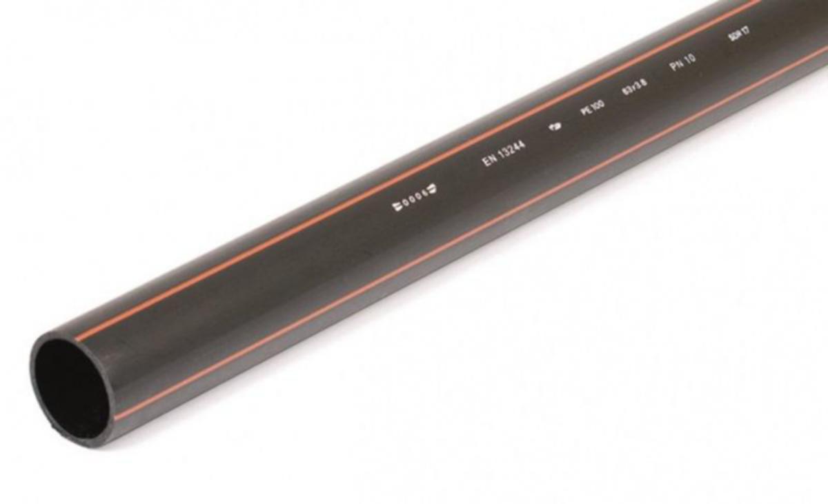 PEH paineviemäri ruskea 6 m - PEH-PUTKI PE100 SDR17 PAINEV 75X4,5 6 M RUSKEA RAITA PN10