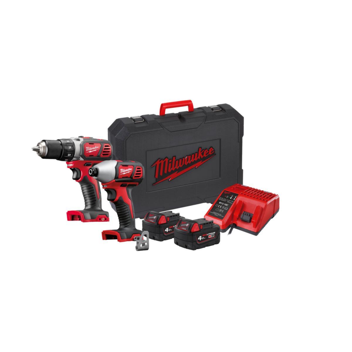 Akkukonesarja Milwaukee M18 BPP2D-402C - AKKUKONESARJA 4933447126 MILWAUKEE M18BPP2D-402C