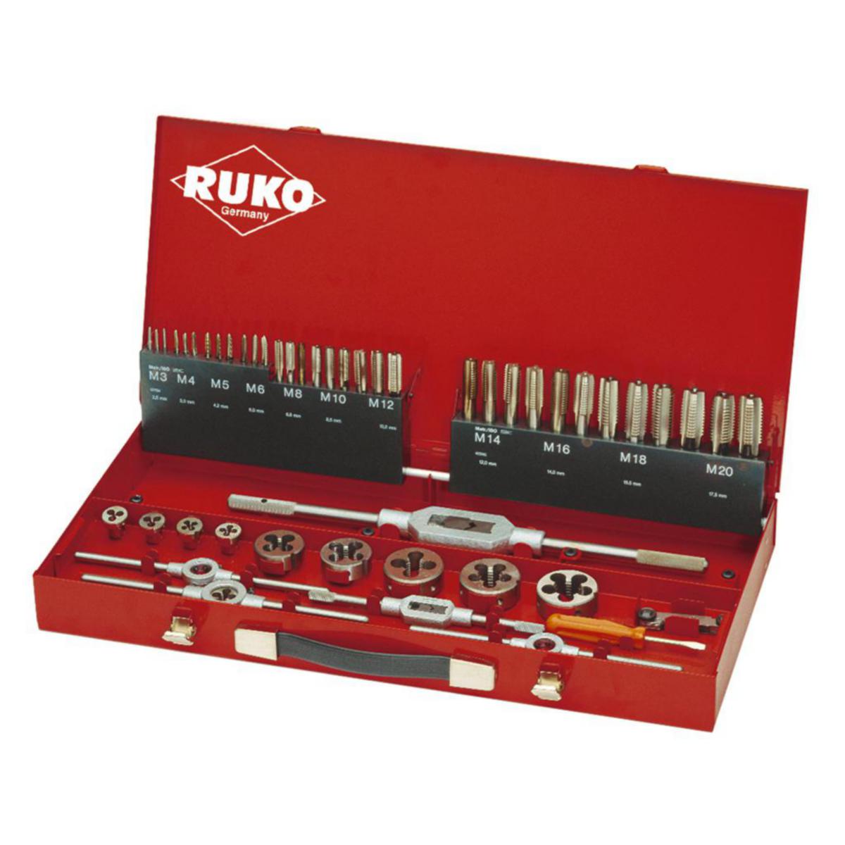 Kierretyökalusarja Ruko M3-M20 54osaa - KIERRETYÖKALUSARJA RUKO M3-M20 54-OS