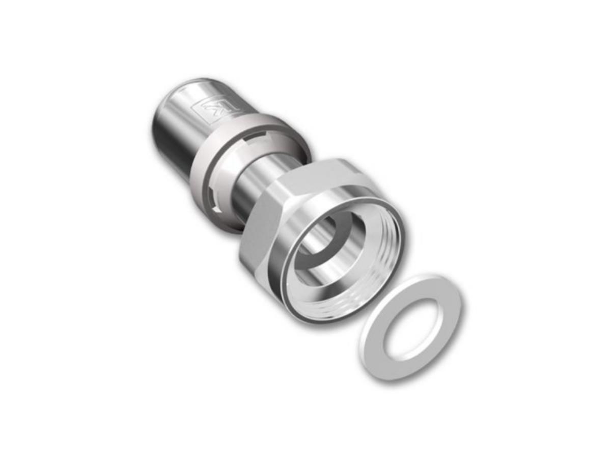 Puristusliitin LK PressPex yhdistäjämutterilla - PURISTUSYHDISTÄJÄ MUTTERILLA AX25-1" LK