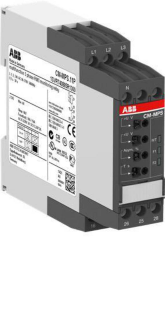 Valvontarele vaihejärjestys ABB - VALVONTAREL.VAIHEJÄRJESTYS ABB CM-MPS.43S, RUUVI,2C/O,300-500