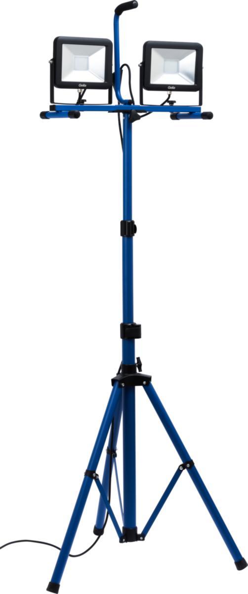 Työmaavalaisin LED Gelia 2x50W IP65 T2X50AS lattia- ja teleskooppijalustalla - TYÖMAAVALAISIN LED 2x50W IP65 6500K TELESK.JAL. 3M KAAPELI