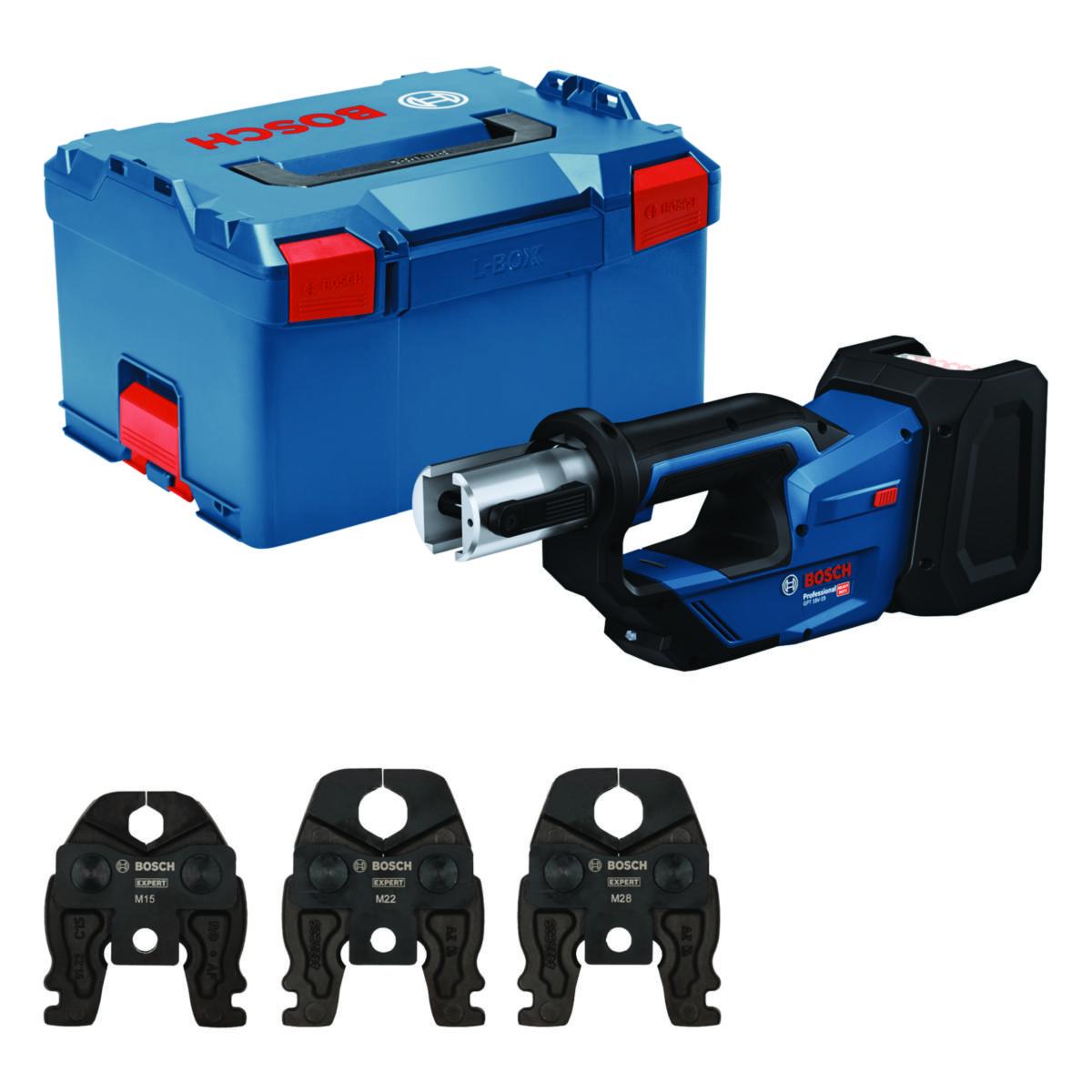 Akkupuristustyökalu Bosch Gpt 18V-19 L-BOXX SOLO M15/22/28 19 kN - PURISTUSTYÖKALU BOSCH GPT18V-19 M15 M22 M28 L-B