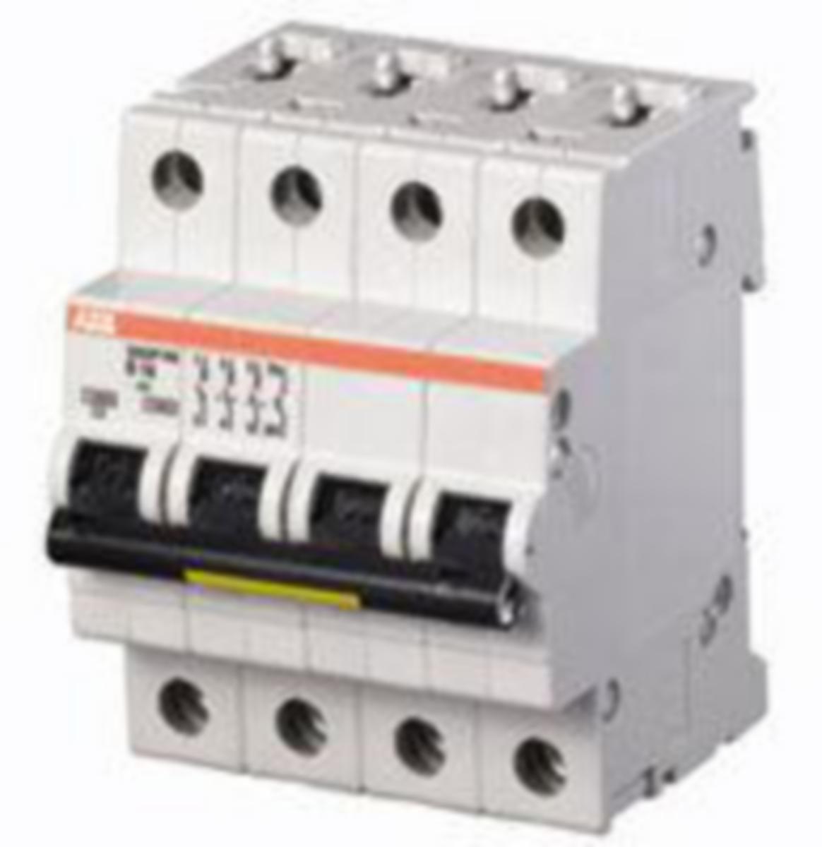 Johdonsuojakatkaisija ABB C-käyrä 4-nap 3L+N - JOHDONSUOJAKATKAISIJA S200M S203M-C10NA 4-NAP C10A