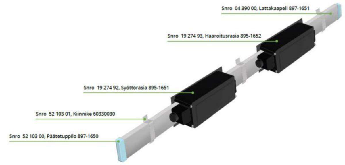 Lattakaapelit Wago - ASENNUSKAAPELI WAGO 897-1651. 5X16MM2. PVC
