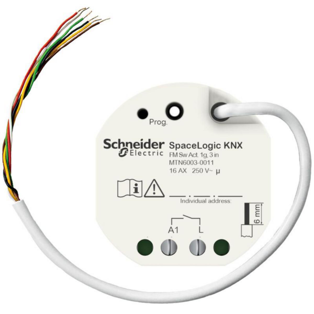 Tulo/lähtöyksikkö KNX Schneider Electric SpaceLogic KNX - TULO/LÄHTÖYKS. SPACELOGIC KNX 1X16A + 3XIN T JSE