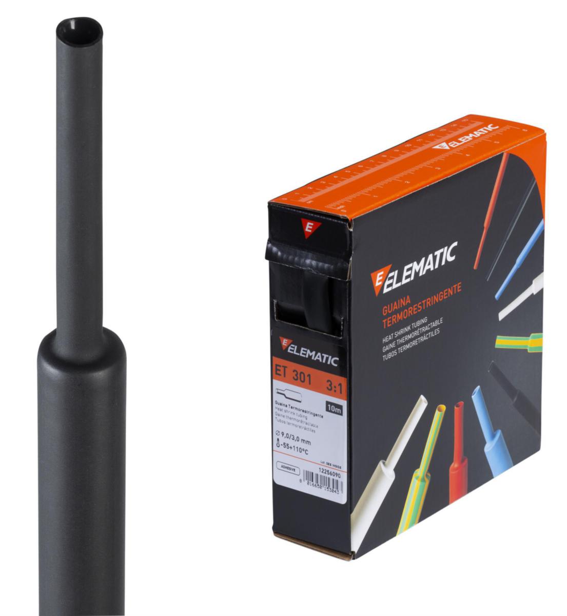 Kutisteletku Elematic EL301A - KUTISTELETKU ELEMATIC EL301A 9/3 MUSTA 10M LAATIKKO