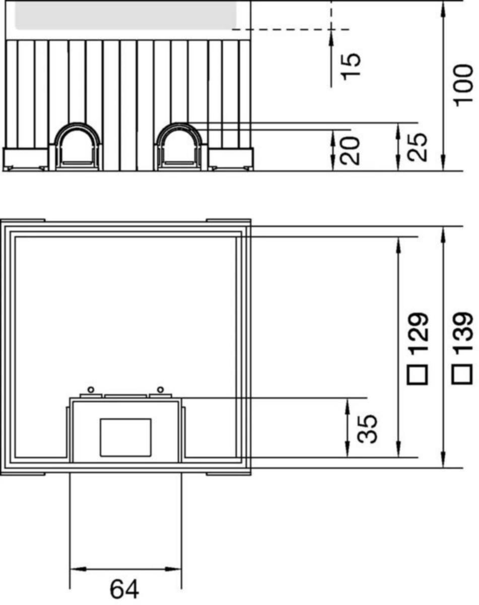 Lattiarasia Hager Electraplan.VE-EE UDKQ - LATTIARASIA ELECTRAPLAN.VE-EE UDKQ02 FE 135X135X100 TYH RST