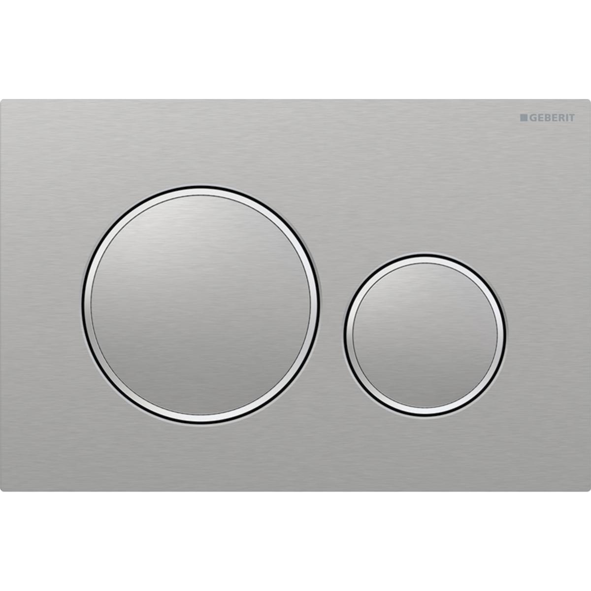 Huuhtelupainike Geberit Sigma 20 Round - HUUHTELUPAINIKE SIGMA20 2-H ROUND RUOST. TERÄS