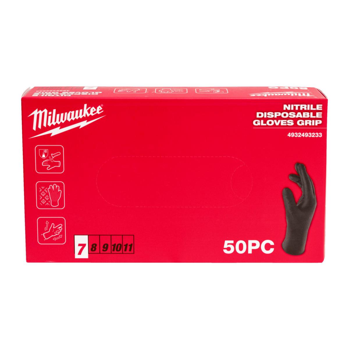 Kertakäyttökäsine Milwaukee Smartswipe™ nitriili - NITRIILIKÄSINE 50KPL 7/S MILWAUKEE 4932493233