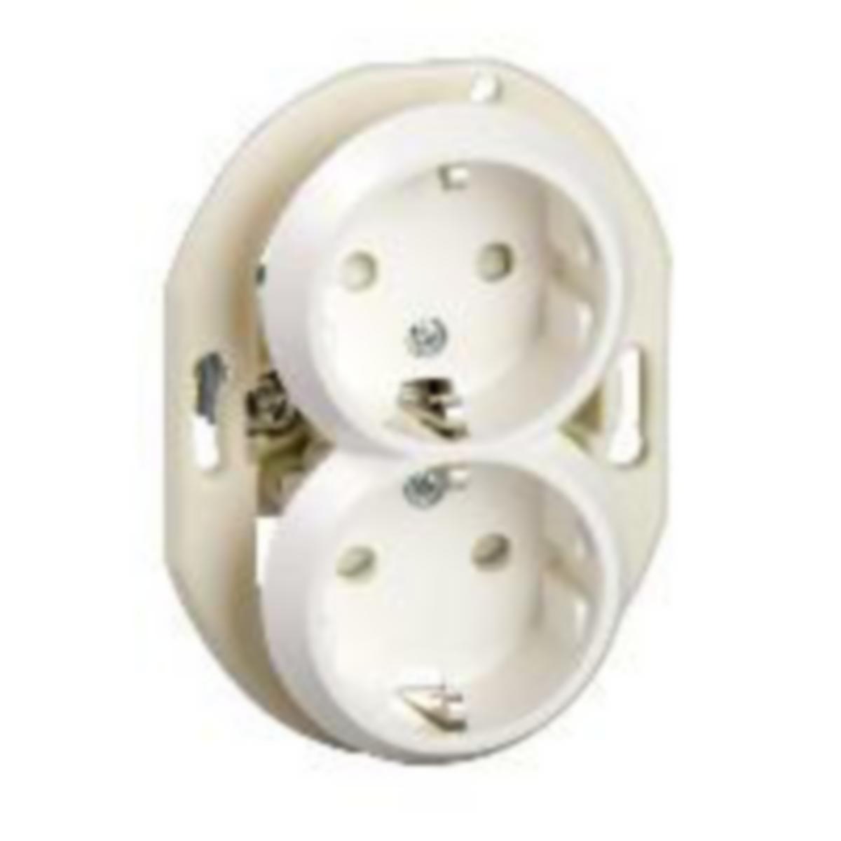 Pistorasia Schneider Electric Renova 2-osainen - PISTORASIA RENOVA 2S/16A/230V/IP21 2-PIIR. VAL