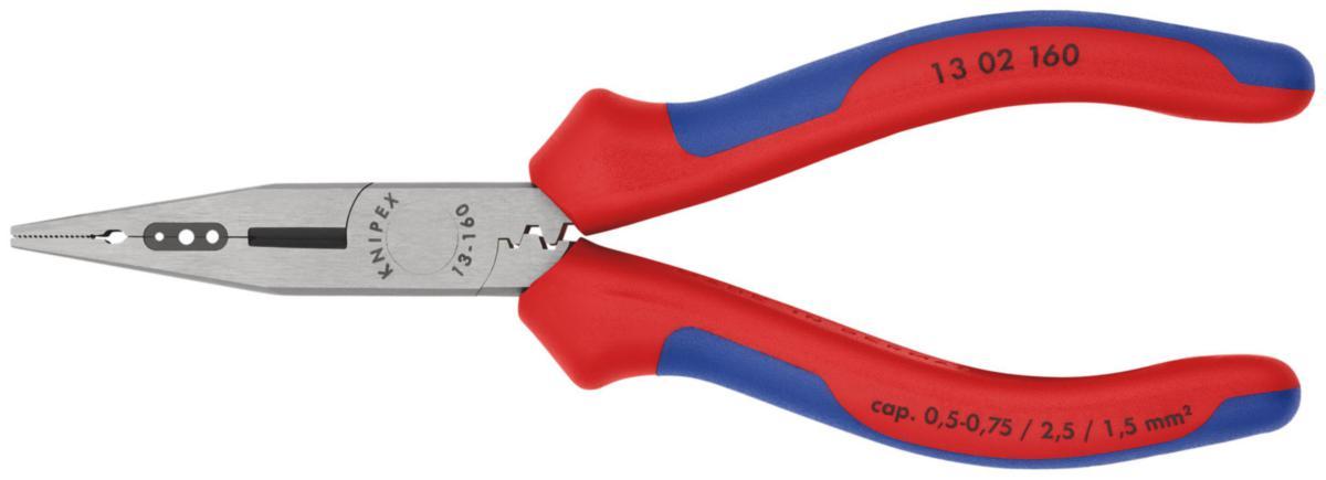 Linjapihdit Knipex 1302 - SÄHKÖASENNUSPIHDIT 160MM KNIPEX KÄRKI-.KATKAISU- KUORI