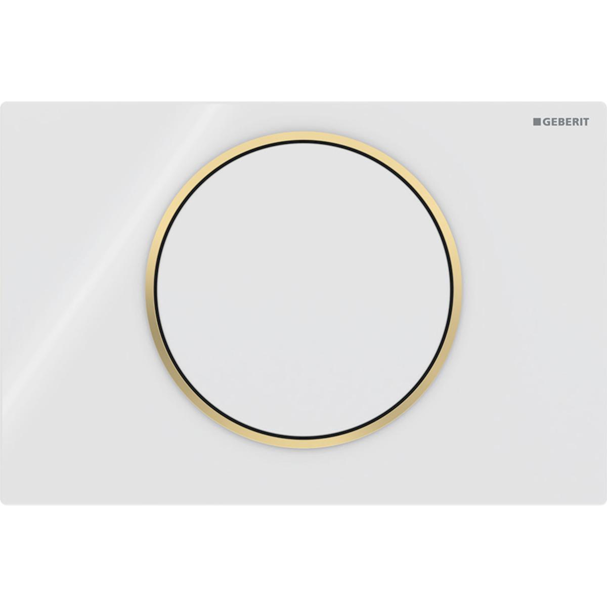 Huuhtelupainike Geberit Sigma 10 Round - HUUHTELUPAINIKE SIGMA10 1-H ROUND VA/KULTA