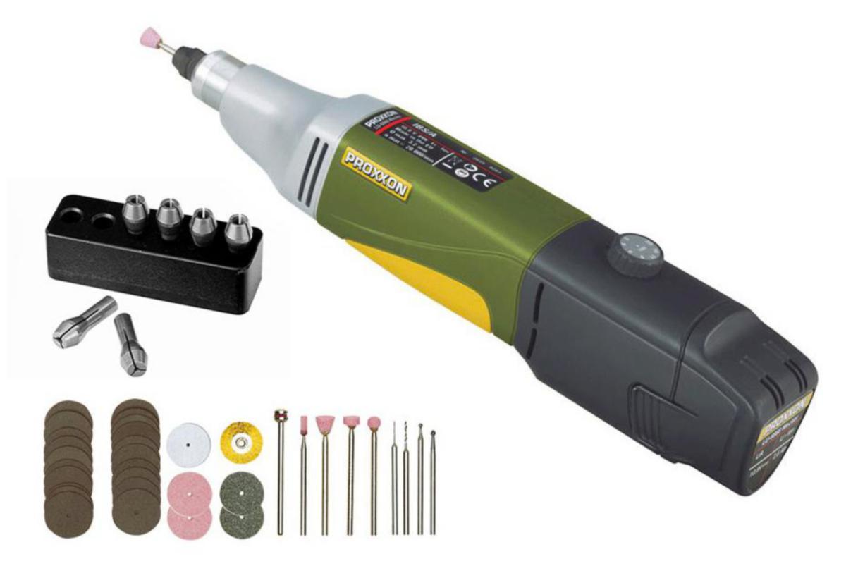 Akkuhiomaporakone Proxxon IBS/A tarvikesarjalla - AKKUHIOMAPORAKONE PROXXON IBS/A SET